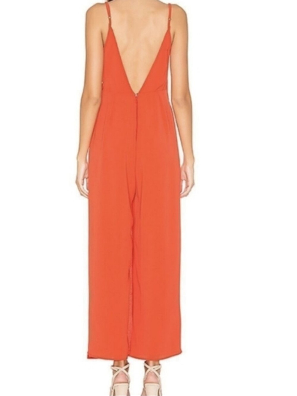 Show Me Your Mumu Daria red orange wrap jumpsuit Size Medium NEW NWT - Picture 4 of 8